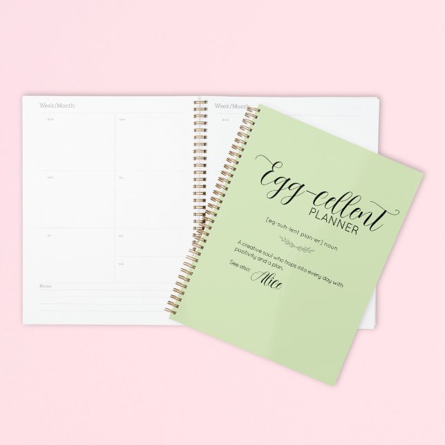 Personalisierter Limoner Ostersonnenplaner Planer (Personalized Lime Easter Bunny Planner)