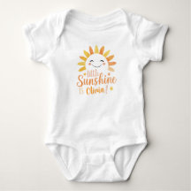 Personalisierter "Little Sunshine" Baby Bodysuit