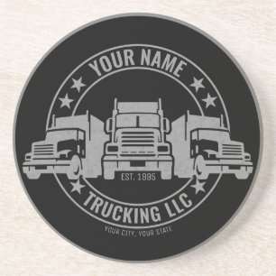 Personalisierter LKW Big Rig Semi LKW Getränkeuntersetzer