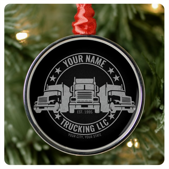 Personalisierter LKW Big Rig Semi LKW Ornament Aus Metall (Von Creator hochgeladen)