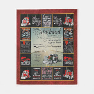 Personalisierter LKW-Fahrer zu meinem Mann Fleecedecke