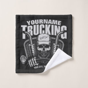 Personalisierter LKW-LKWs Big Rig Truck Badhandtuch Set