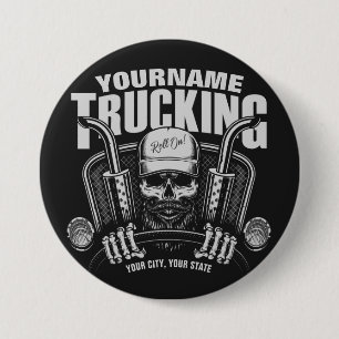 Personalisierter LKW-LKWs Big Rig Truck Button