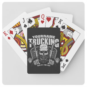 Personalisierter LKW-LKWs Big Rig Truck Spielkarten