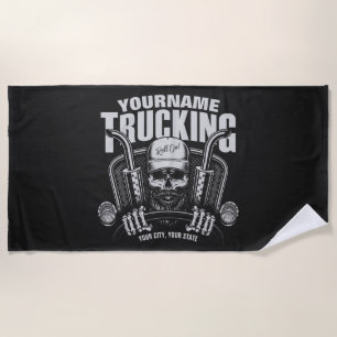 Personalisierter LKW-LKWs Big Rig Truck Strandtuch