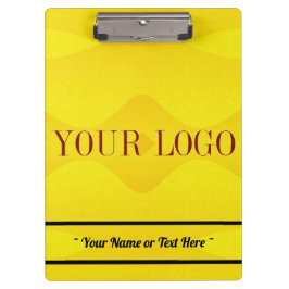 Personalisierter Logo-Name Gelbe Zwischenablage Klemmbrett