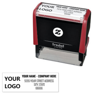 Personalisierter Logo oder Foto-Adressstempel Beis Permastempel