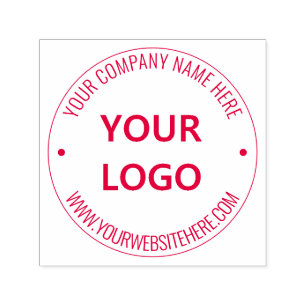 Personalisierter Logo-Text Runde Briefmarke Permastempel
