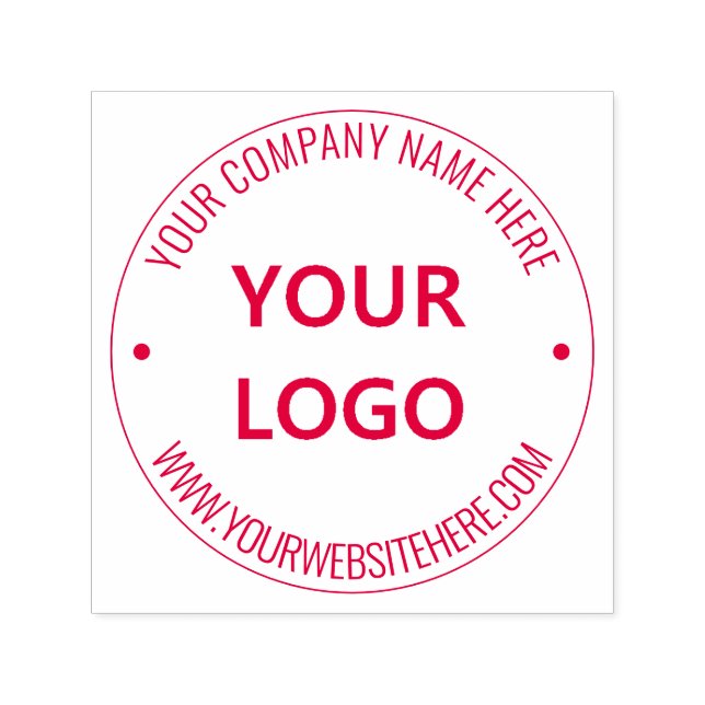 Personalisierter Logo-Text Runde Briefmarke Permastempel (Design)