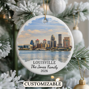 Personalisierter Louisville-Schmuck, Benutzerdefin Keramik Ornament