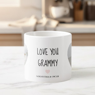 Personalisierter Love You Grammy   Maßgeschneidert Espressotasse