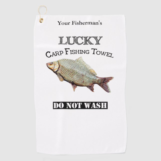 Personalisierter Lucky Carp Handtuch (Vorderseite)