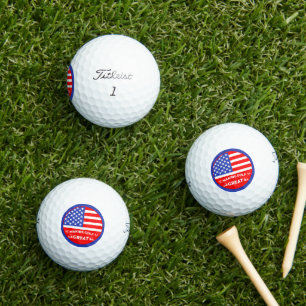 Personalisierter lustiger amerikanischer Golfspiel Golfball