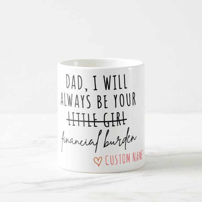 Personalisierter lustiger Becher für Papa Kaffeetasse (Mittel)