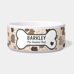Personalisierter, lustiger Braun- und Bräunungshun Napf