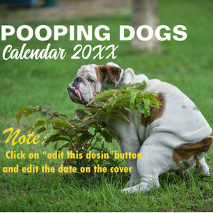 Personalisierter lustiger Hunde-Kotz-Kalender 2027 Kalender