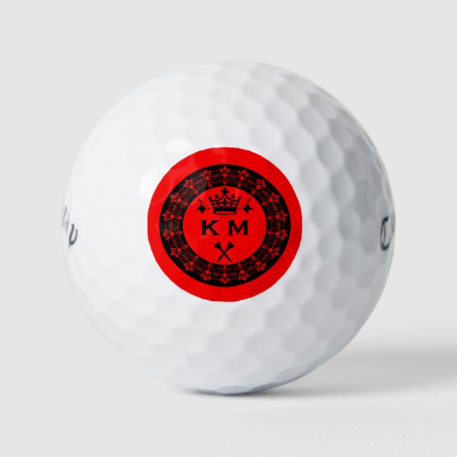 Personalisierter lustiger königlicher Golfball (Vorderseite)