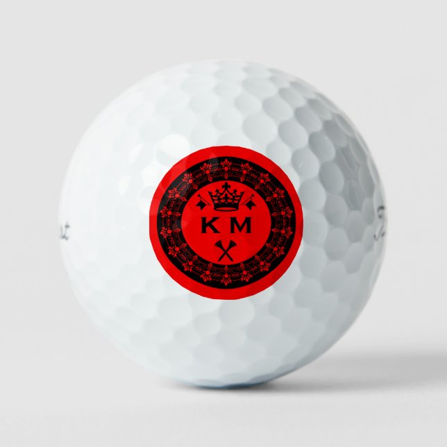 Personalisierter lustiger königlicher Golfball (Vorderseite)