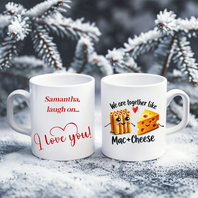 Personalisierter lustiger Lebensmittelbecher Ich l Kaffeetasse (Personalized Funny Food Mug I Love You Gift)