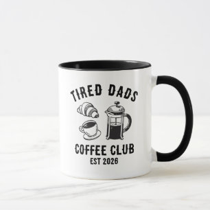 Personalisierter Lustiger Müder Väter Kaffeeklub G Tasse