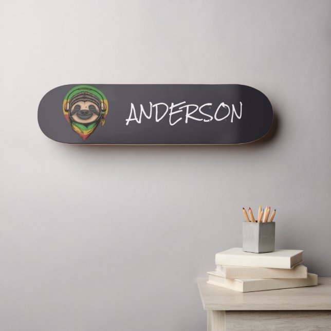 Personalisierter, lustiger niedlicher Schluck Skateboard (Wandkunst (Horz))