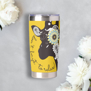 Personalisierter lustiger Paisley-Giraffe-Boho-Ent Thermobecher
