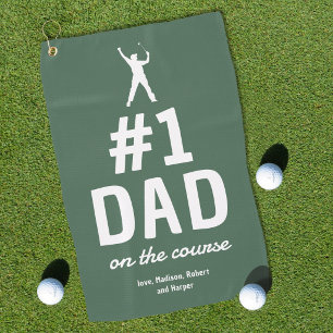 Personalisierter Lustiger Papa Nr. 1 Golfhandtuch