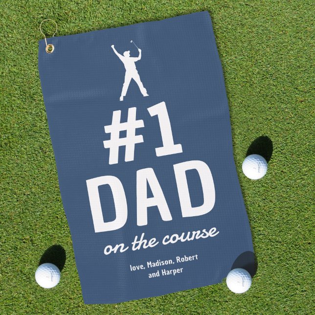 Personalisierter Lustiger Papa Nr.1 Golfhandtuch (Von Creator hochgeladen)