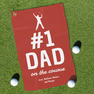Personalisierter Lustiger Papa Nr.1 Golfhandtuch