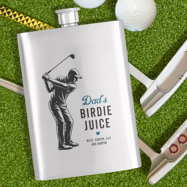 Personalisierter Lustiger Papa-Vogel-Juice-Golf Flachmann (Von Creator hochgeladen)