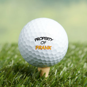 Personalisierter lustiger Spruch Eigentum von Golfball