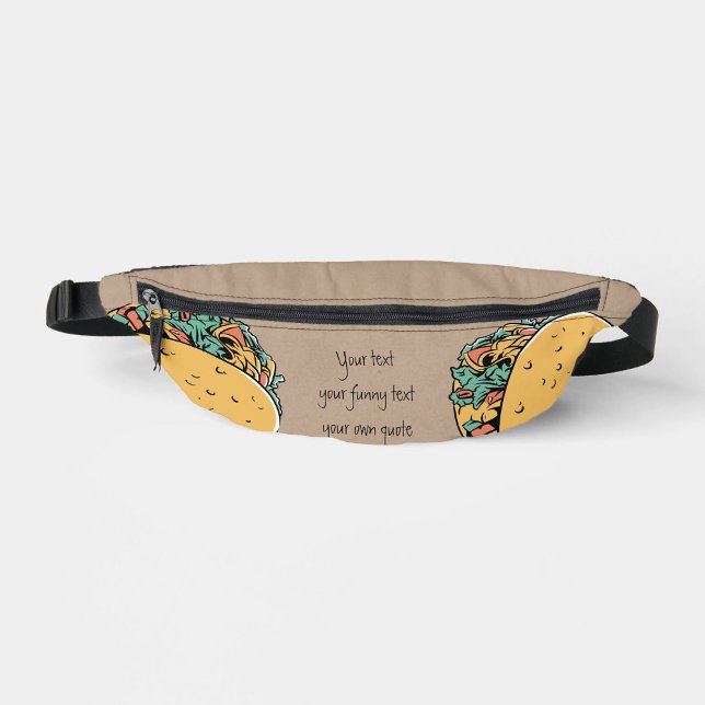 Personalisierter lustiger Text Taco Graphic modern Bauchtasche (vintage cute colorful)