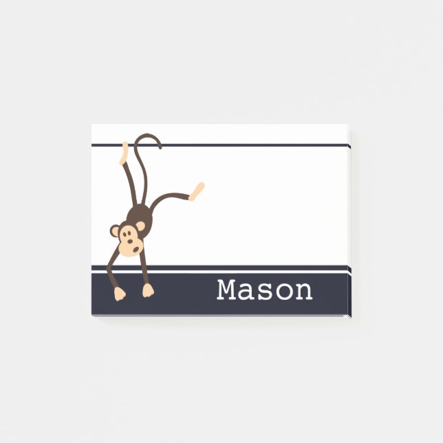 Personalisierter lustiger unverschämter Affe Post-it Klebezettel (Vorderseite)