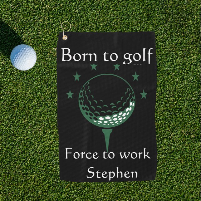 Personalisierter lustiger Vatertag  Golfhandtuch (Von Creator hochgeladen)