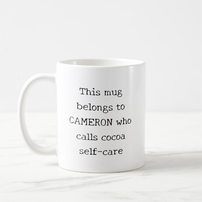 Personalisierter lustiger Zitat Weihnachts-Feierta Kaffeetasse (Links)