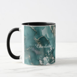 Personalisierter Luxus-Marmor-Muster-Tasse mit ind Tasse