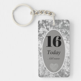 Personalisierter Luxus Samt Geburtstag Schlüsselan Schlüsselanhänger