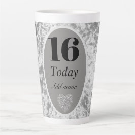 Personalisierter Luxus Samt Geburtstag Tasse 16.