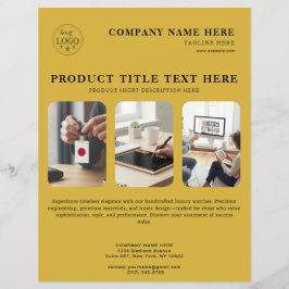 Personalisierter M Gold-Flugblatt für Produktpromo Flyer