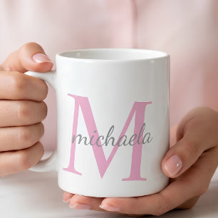 Personalisierter M-Monogramm-Name Kaffeetasse