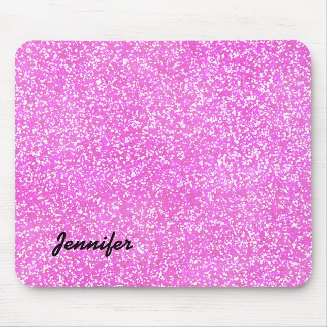 PERSONALISIERTER MÄDCHENGLITZER MIT NAMEN MOUSEPAD (Vorne)