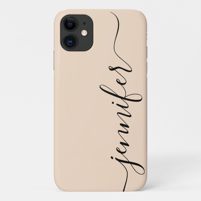 Personalisierter Mädchenname, Extravagantes Script Case-Mate iPhone Hülle (Rückseite)