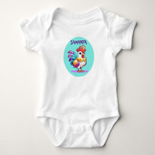 Personalisierter Magischer Hahn Baby-Bodyanzug Baby Strampler