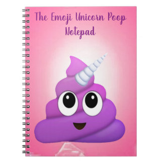 Personalisierter magischer Unicorn kacken Emoji Notizblock