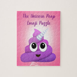 Personalisierter magischer Unicorn kacken Emoji Puzzle