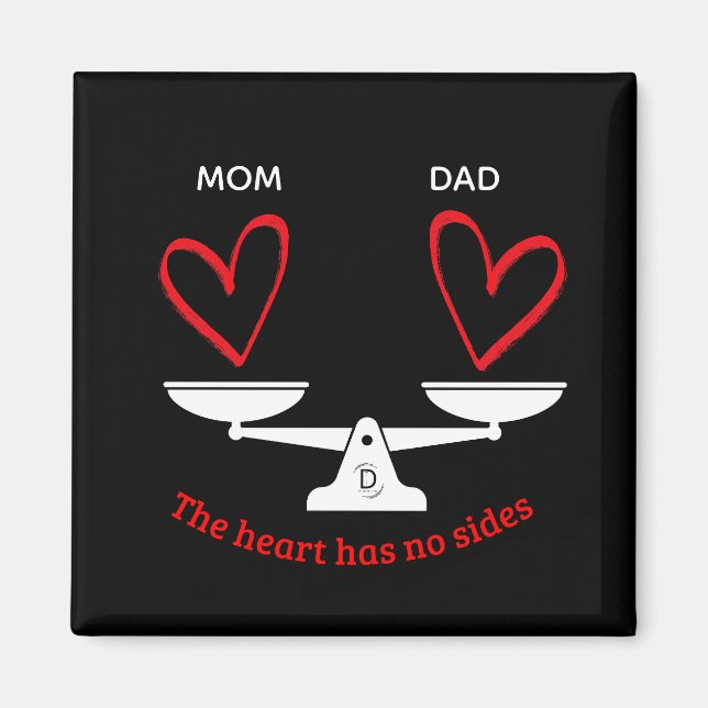 Personalisierter Magnet für gemeinsame Elternschaf (Vorne)