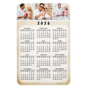 Personalisierter Magnet-Kalender 2019 Foto Magnet