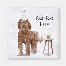 Personalisierter Magnet Labradoodle
