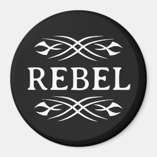 Personalisierter Magnet mit flammendem Tattoo-Desi
