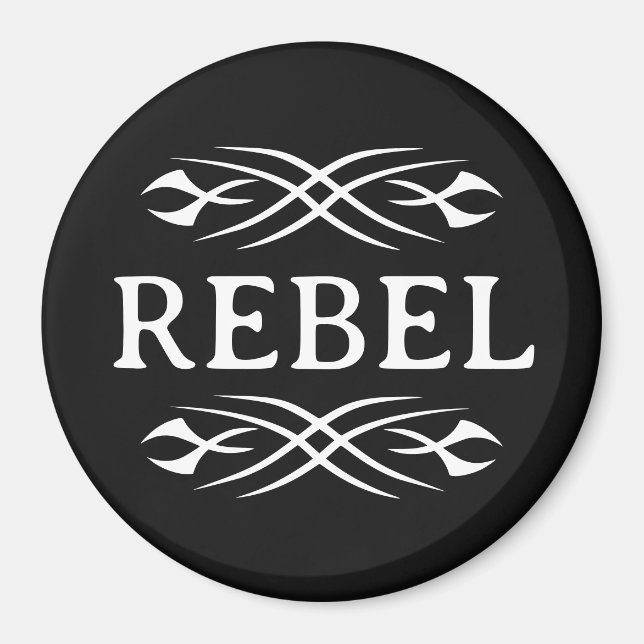 Personalisierter Magnet mit flammendem Tattoo-Desi (Vorne)